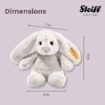 Steiff Hoppie Hase 18 cm hellgrau, Plüschtier Hase mit Schlappohren, Soft Cuddly Friends, flauschiges Stofftierscheln - Image 2