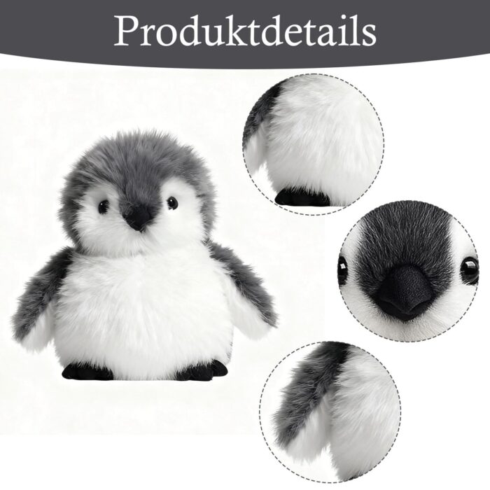 JcvPot Pinguin Kuscheltier, Weiches Stofftier Für Kinder Und Babys, Kuscheltier Pinguin Plüschtier schtier - Image 6