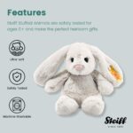 Steiff Hoppie Hase 18 cm hellgrau, Plüschtier Hase mit Schlappohren, Soft Cuddly Friends, flauschiges Stofftierscheln - Image 3
