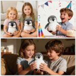 JcvPot Pinguin Kuscheltier, Weiches Stofftier Für Kinder Und Babys, Kuscheltier Pinguin Plüschtier schtier - Image 3