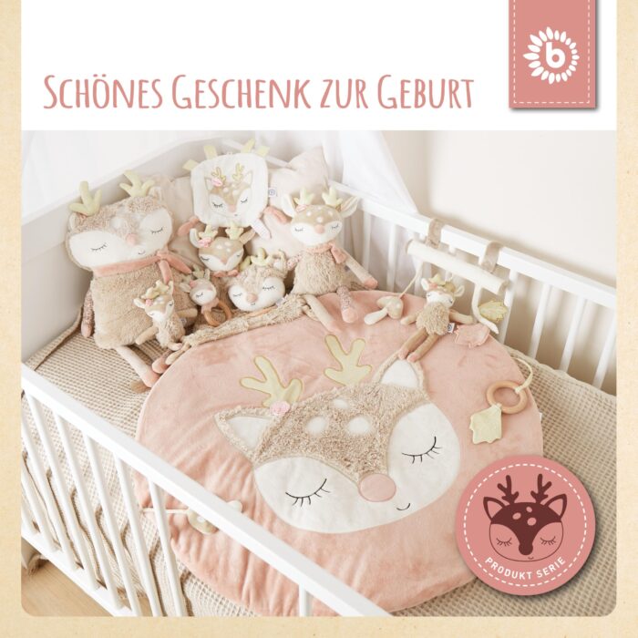 Bieco Kuscheltier Reh Ella mit Rassel | Baby Kuscheltier ab 0 Monate Stofftier Baby Plüschtier rentier - Image 3