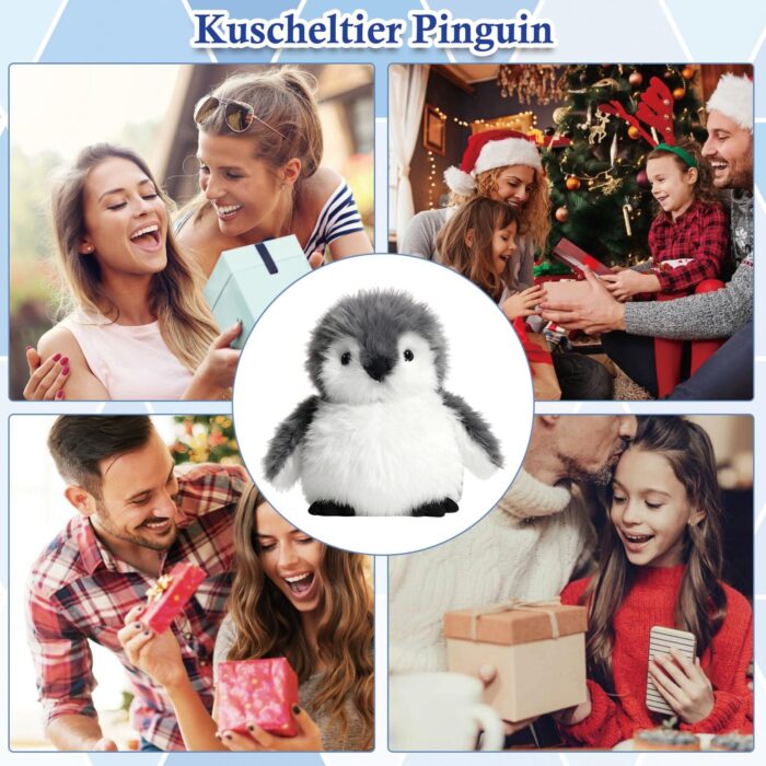 JcvPot Pinguin Kuscheltier, Weiches Stofftier Für Kinder Und Babys, Kuscheltier Pinguin Plüschtier schtier - Image 2