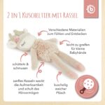 Bieco Kuscheltier Reh Ella mit Rassel | Baby Kuscheltier ab 0 Monate Stofftier Baby Plüschtier rentier - Image 6